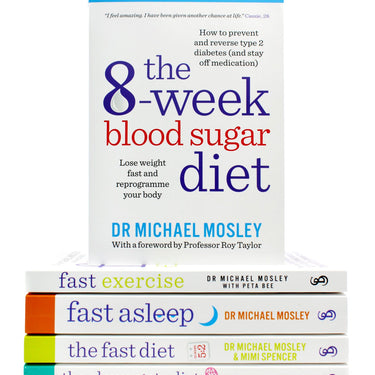 Photo of Dr Michael Mosley 5 Books Set on a White Background