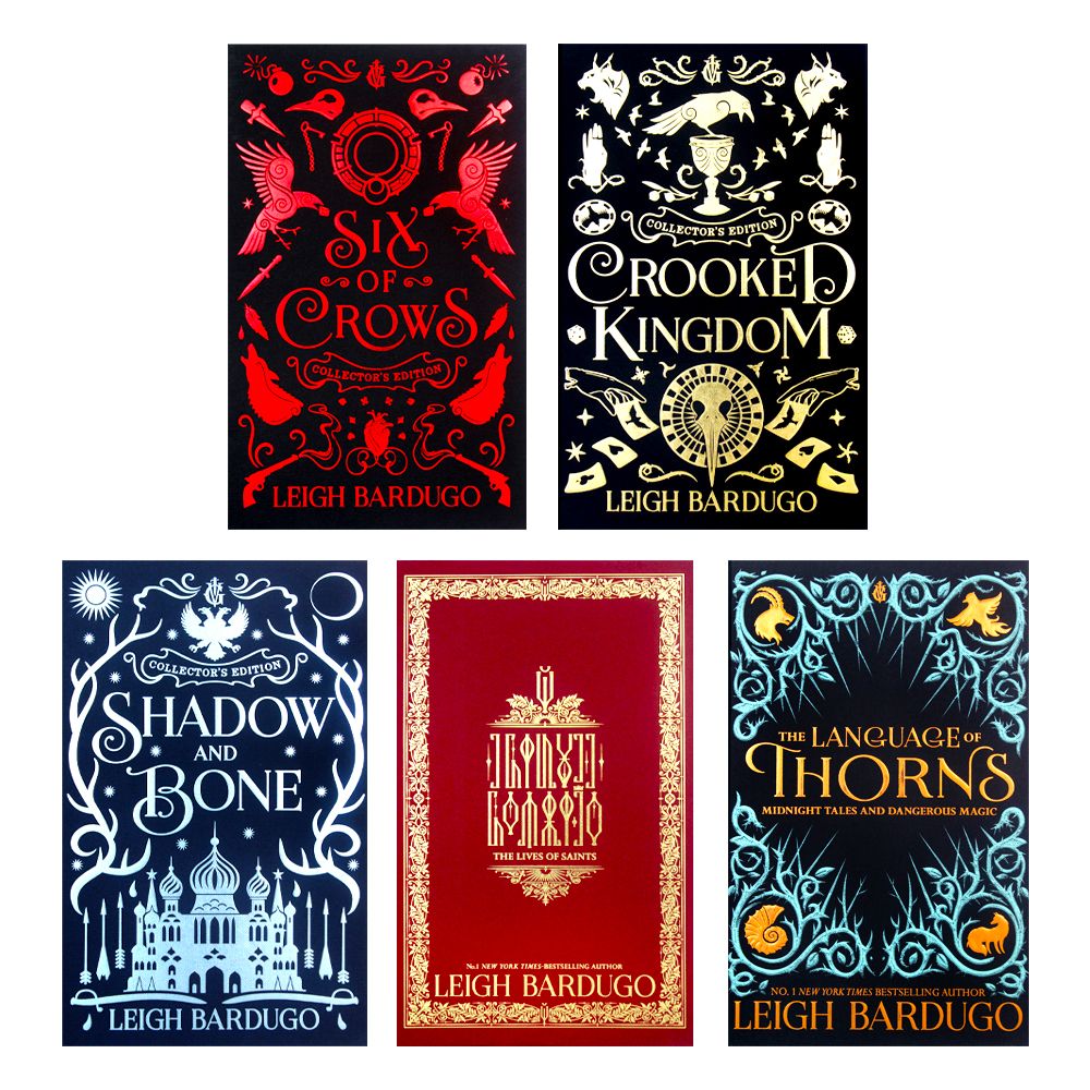 Leigh Bardugo 5 Books Set Collection Inc Shadow and Bone, Crooked Kingdom, Six of Crows, The Lives of Saints, The Language of Thorns (Hardback)