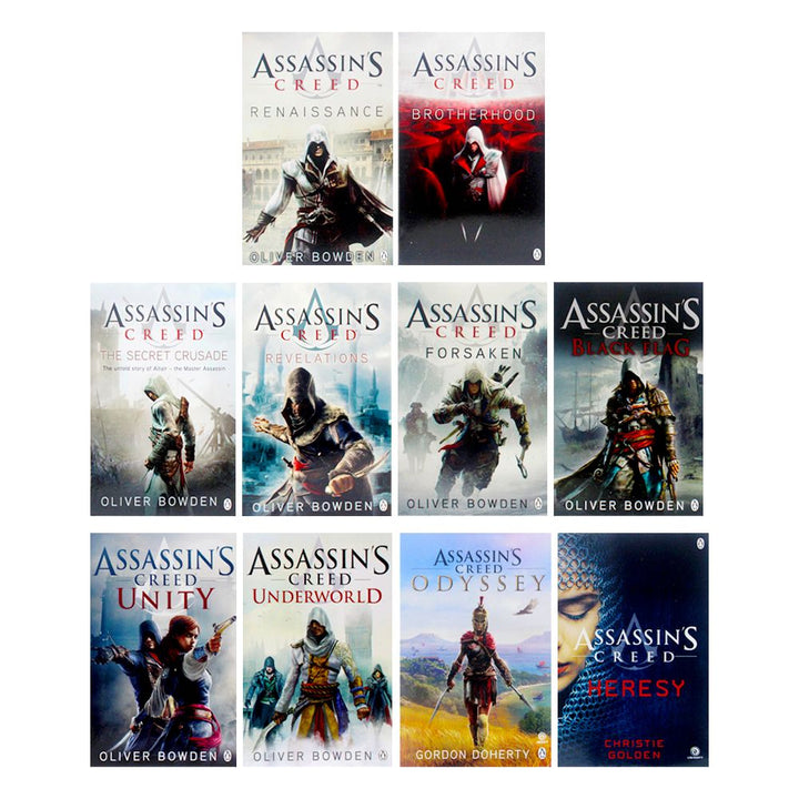 Assassins Creed Official 10 Books Collection Set 1-10 Heresy, Odyssey, Crusade