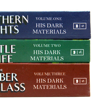 Photo of His Dark Materials 3 Books Set Spines by Philip Pullman on a White Background