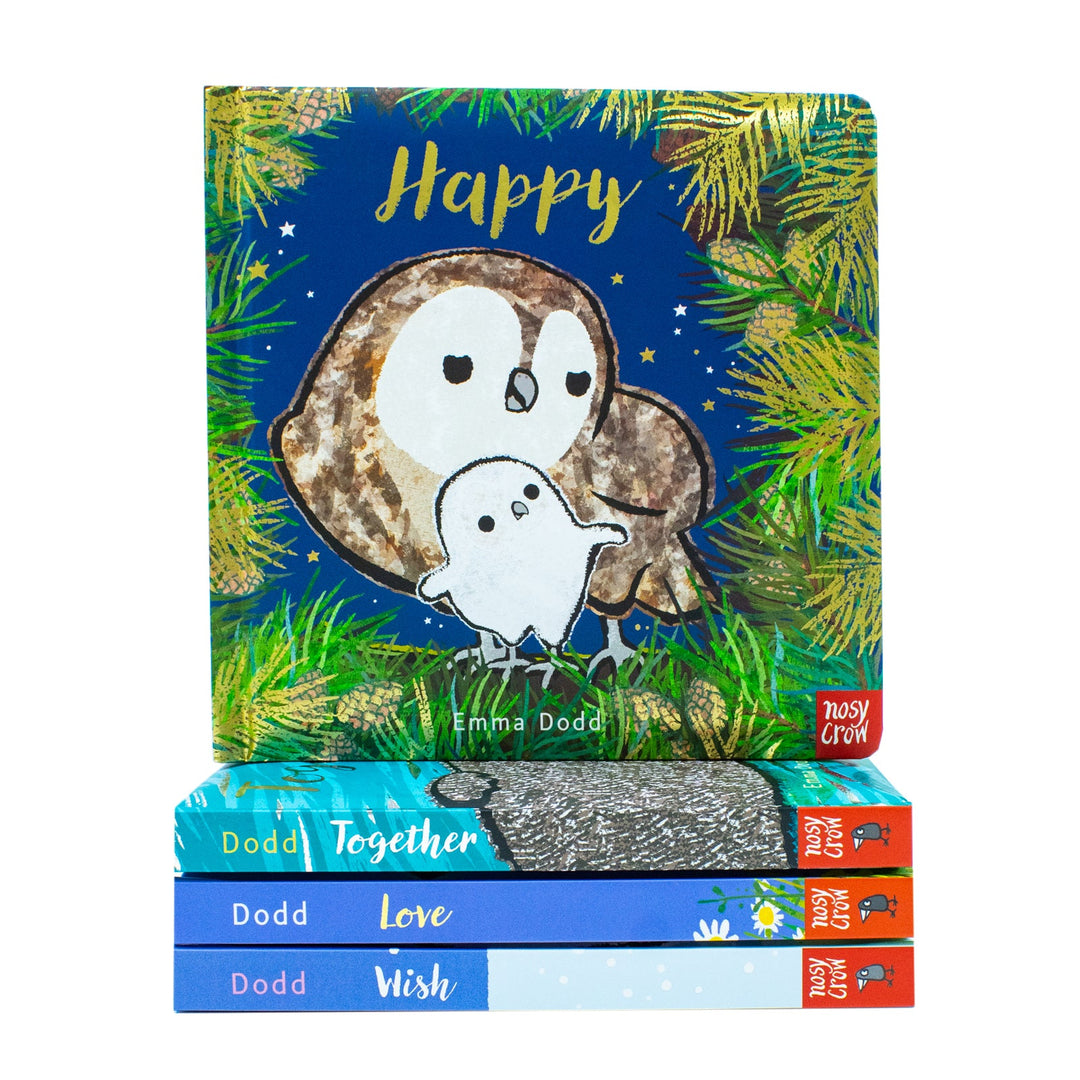 Emma Dodd Animal Series 4 Books Collection Set ( Together, Happy, Love, Wish)