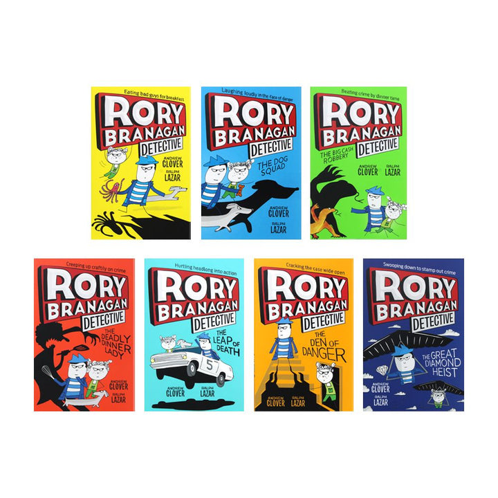 Rory Branagan Detective Series Books 1 - 7 Collection Set by Andrew Clover (Rory Branagan, The Dog Squad, The Big Cash Robbery)