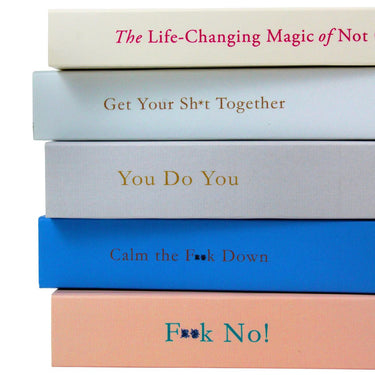 A No F*cks Given Guide Series 1-5 Book Box Set by Sarah Knight - The Life-Changing Magic of Not Giving a F*ck & More - Self-Help Book Collection