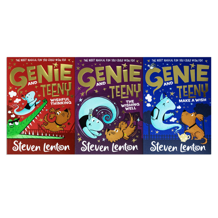 Genie and Teeny Series 3 Books Collection Set By Steven Lenton(The Wishing Well, Wishful Thinking & Make a Wish)