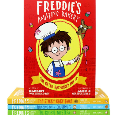 Photo of Freddie's Amazing Bakery 4 Books Set by Harriet Whitehorn on a White Background