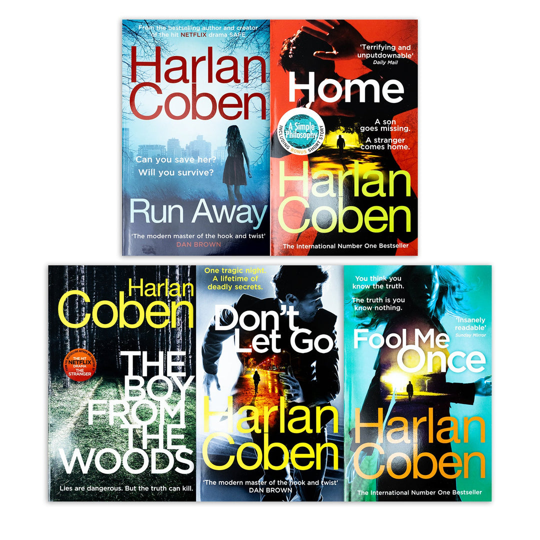 The Stranger Series 5 Books Collection Set By Harlan Coben NETFLIX(Home, Fool Me Once, Run Away, The Boy From The Woods, Don't Let Go)