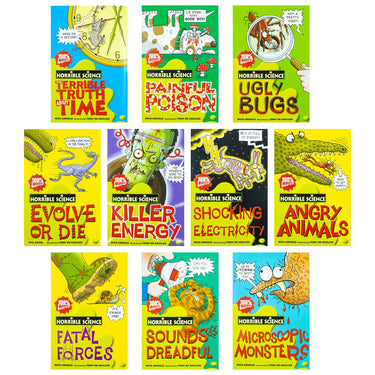 Horrible Science 10-Book Collection by Nick Arnold | Fun & Educational STEM Books for Kids – Science Facts, Experiments & Laugh-Out-Loud Learning