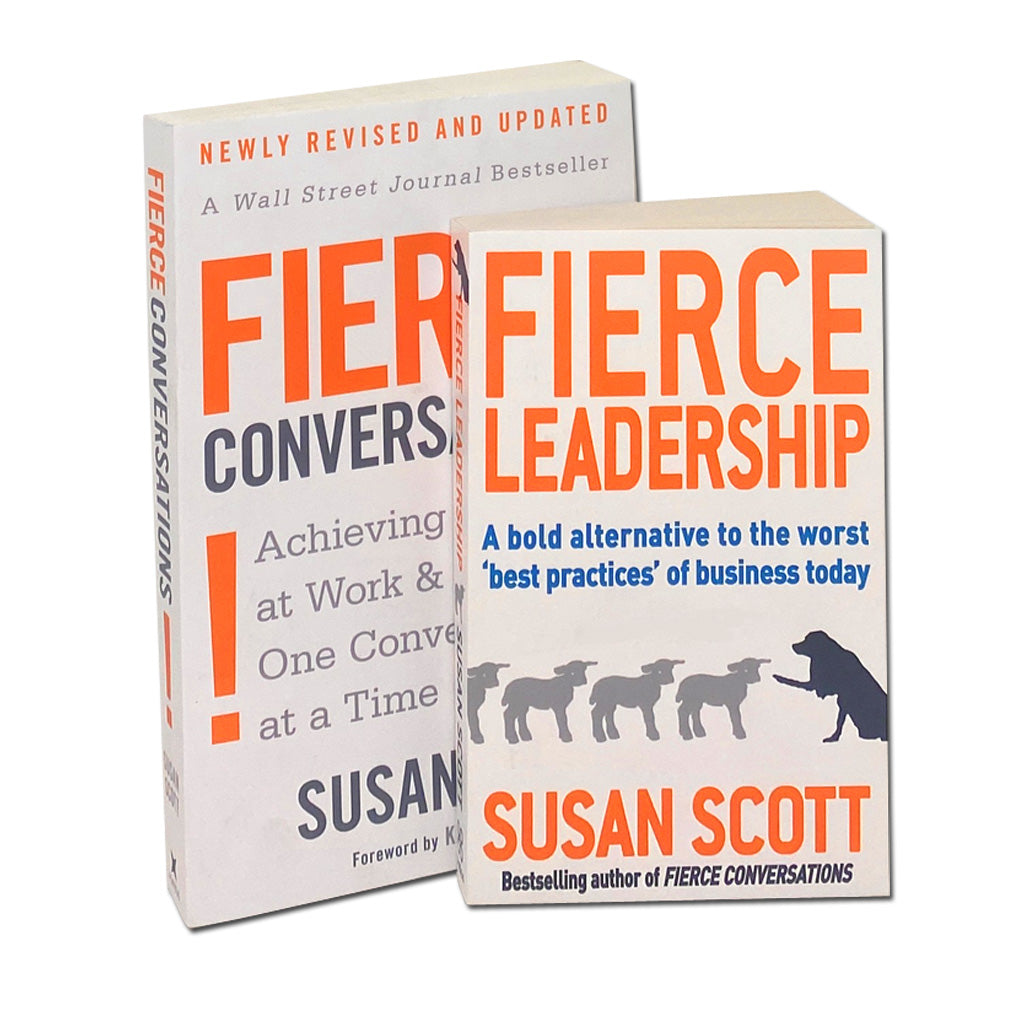 Susan Scott 2 Books Set Collection, Fierce Leadership, Fierce Conversations