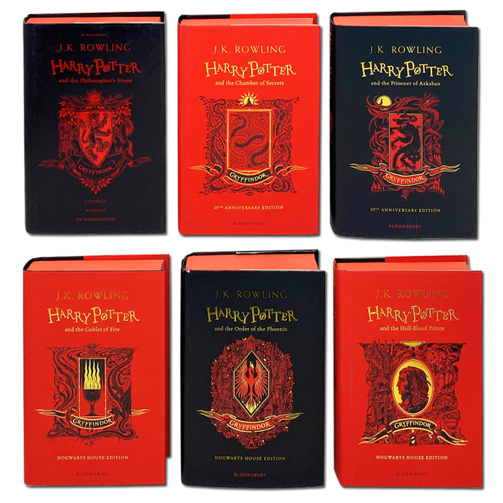 Photo of Harry Potter 6 Books Collection Gryffindor Edition by J.K. Rowling on a White Background