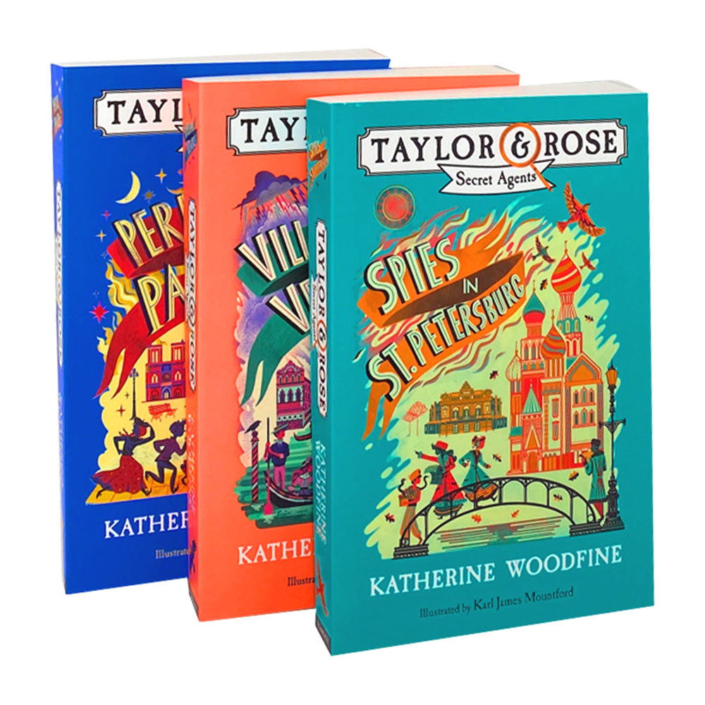 Taylor and Rose Secret Agents 3 Book Collection Set By Katherine Woodfine