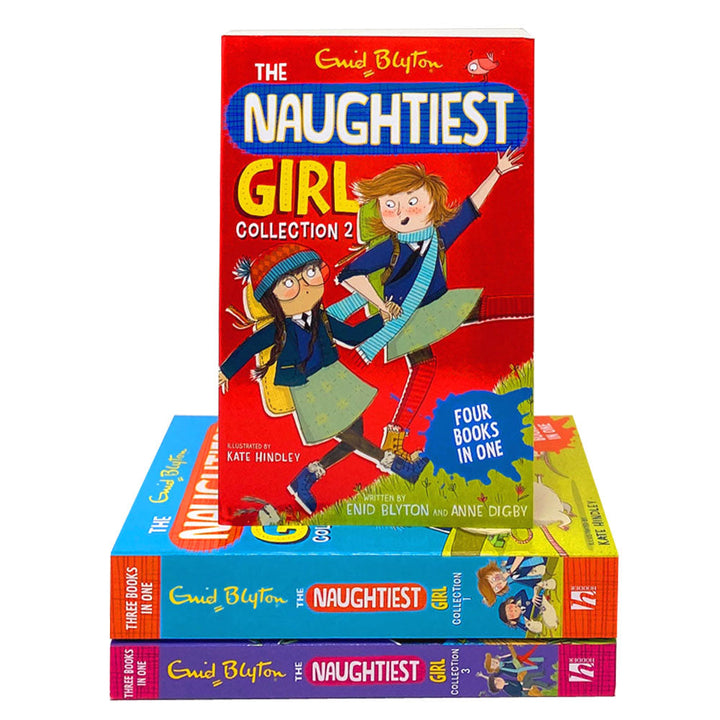 The Naughtiest Girl 3 Book Set Full Collection By Enid Blyton (10 in 3 Books)