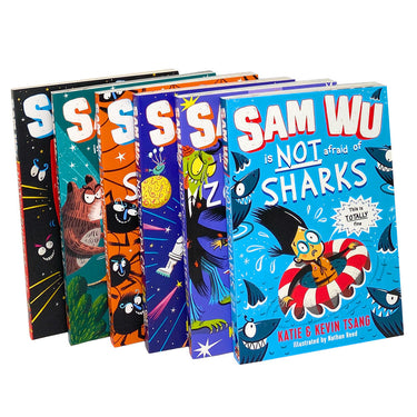 Sam Wu Is Not Afraid 6 Book Children's Collection Box Set by Kevin & Katie Tsang – Fun Adventure Series, Kids Fiction, Reading for Children