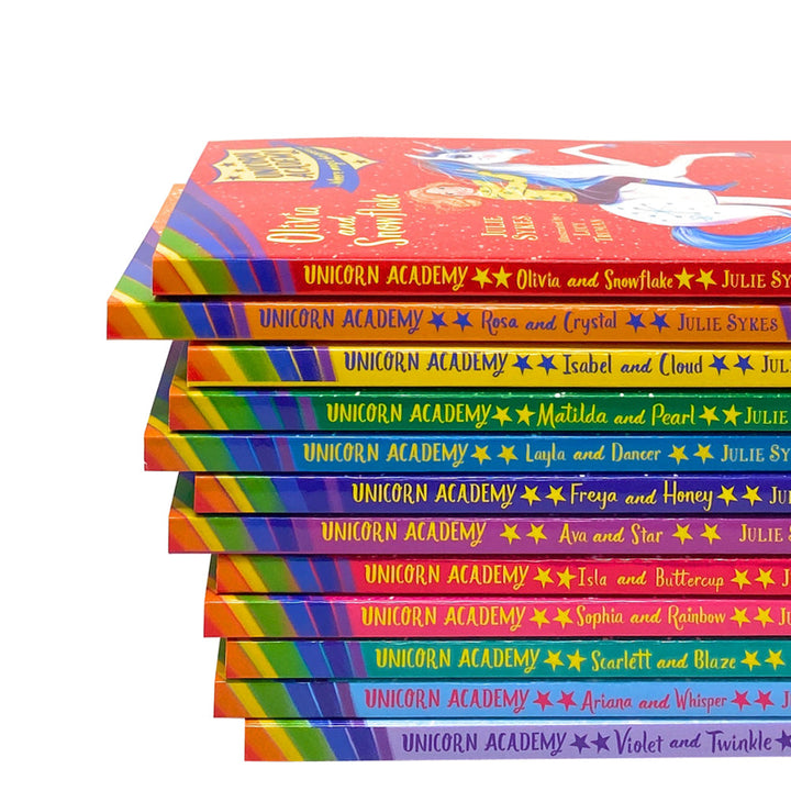 Julie Sykes Unicorn Academy Where Magic Happens Series 12 Books Collection Set