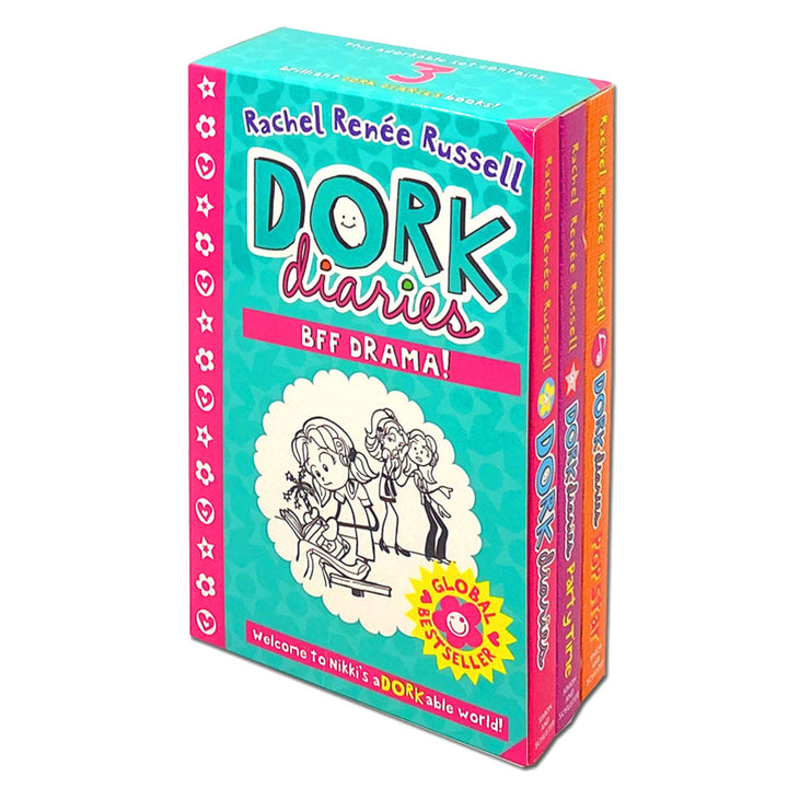 Dork Diaries 3 Books Children Collection Box Set PB By Rachel Renee Russell