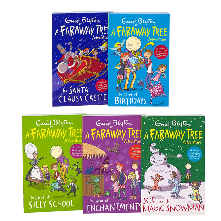 A Faraway Tree Adventure 5 Book Set Collection By Enid Blyton, In Santa Claus's Castle, The Land of Dreams...