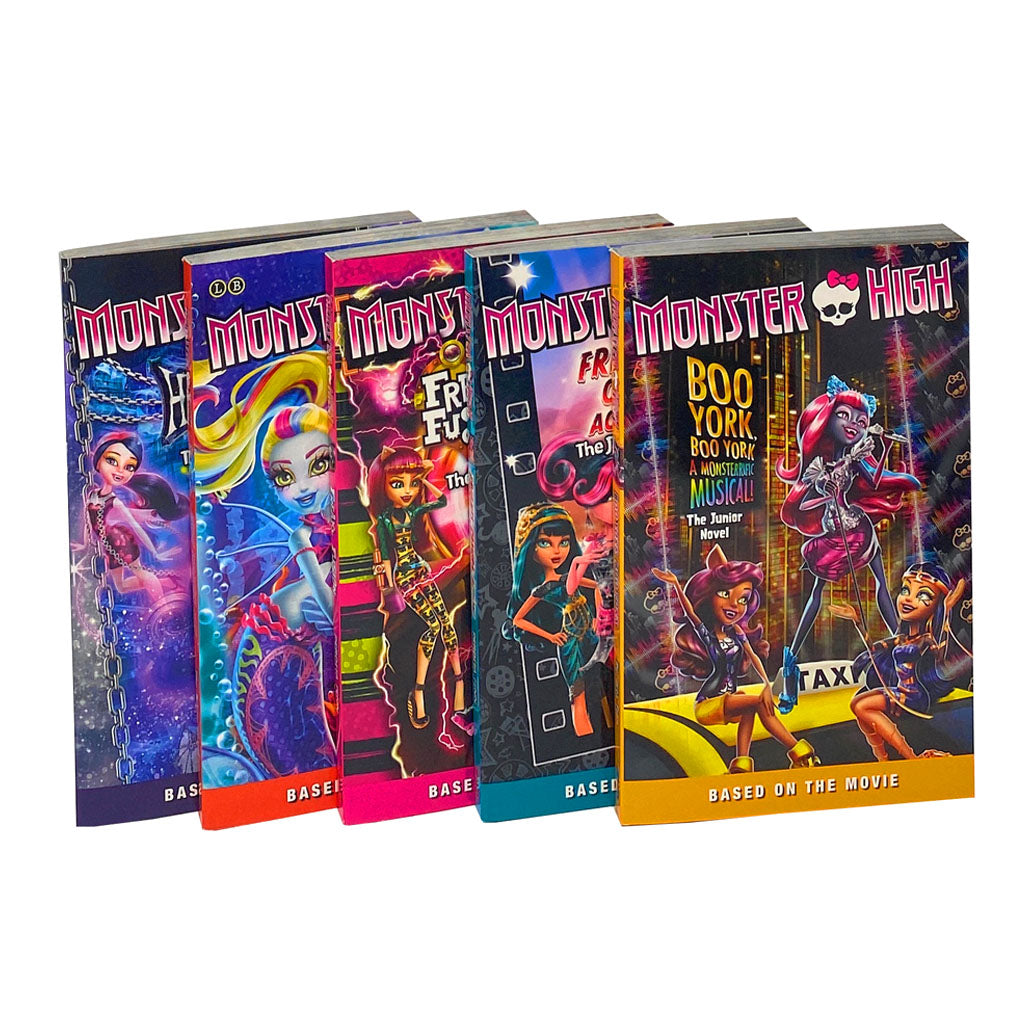 Monster High Junior Novel Collection 5 Books Set TV Series