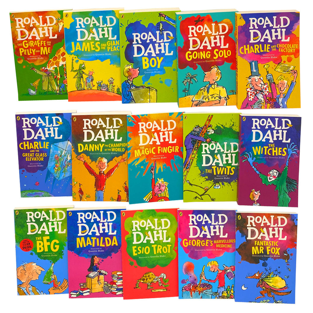 Roald Dahl 15 Books Box Set Collection Going Solo, Matilda