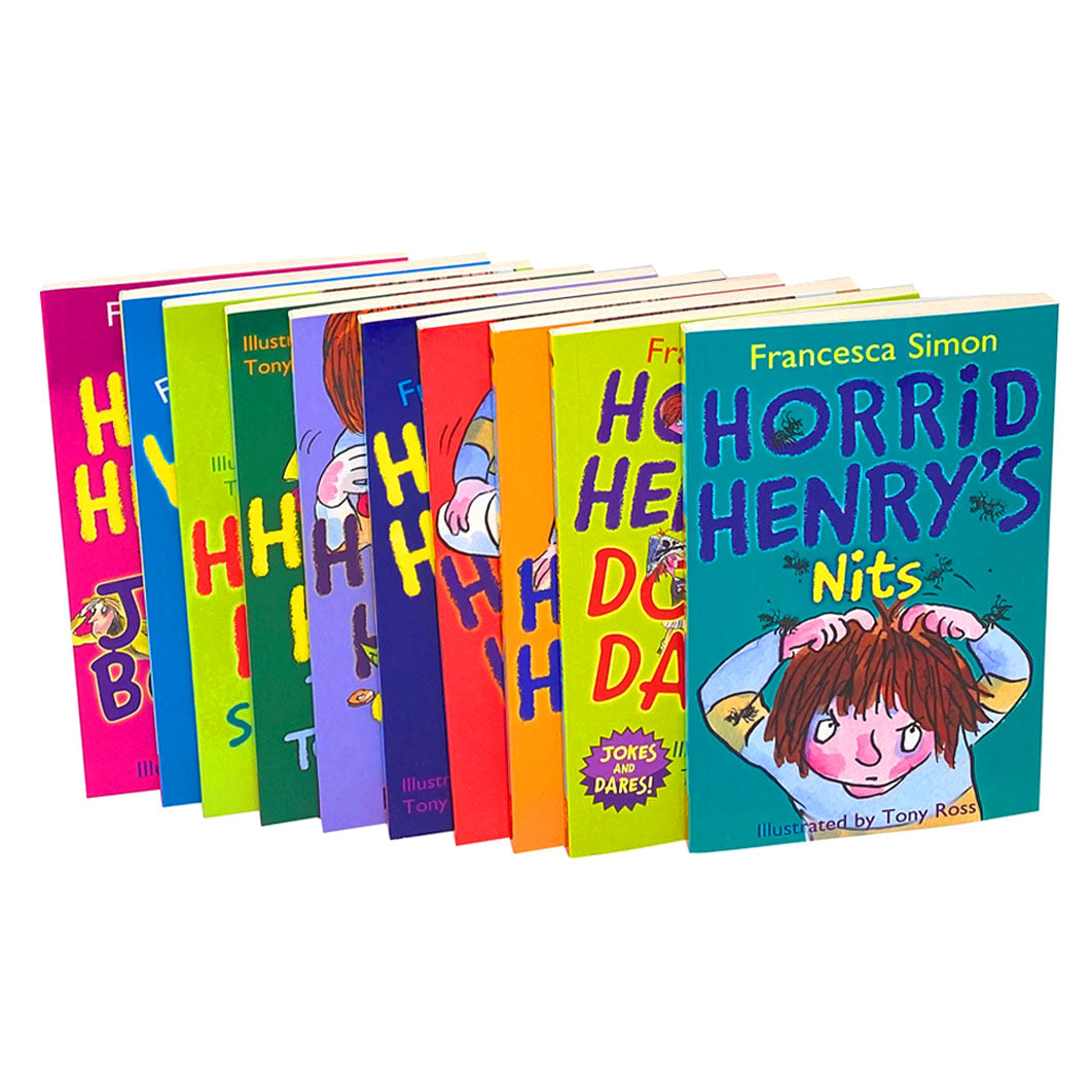 Horrid Henry's Cheeky Collection 10 Books Box Set By Francesca Simon Children Pack