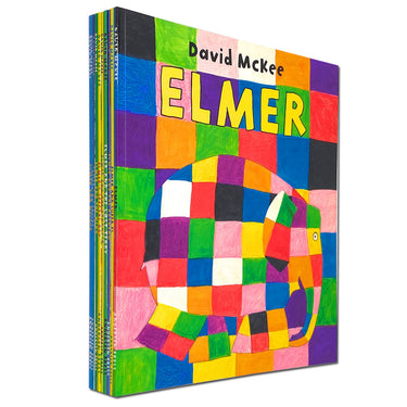 Elmer 10 Books Set Collection Children Picture Flats Illustrated Elephant David Mckee