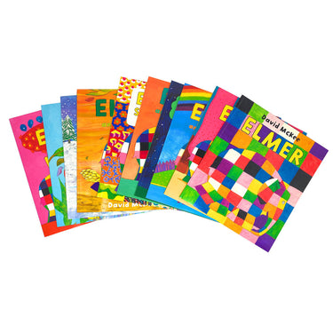 Elmer 10 Books Set Collection Children Picture Flats Illustrated Elephant David Mckee