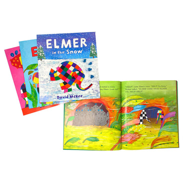 Elmer 10 Books Set Collection Children Picture Flats Illustrated Elephant David Mckee