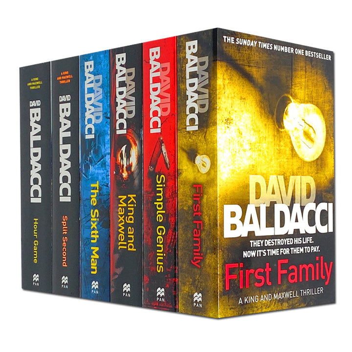 David Baldacci Collection King and Maxwell Series Simple Genius 6 Books Set