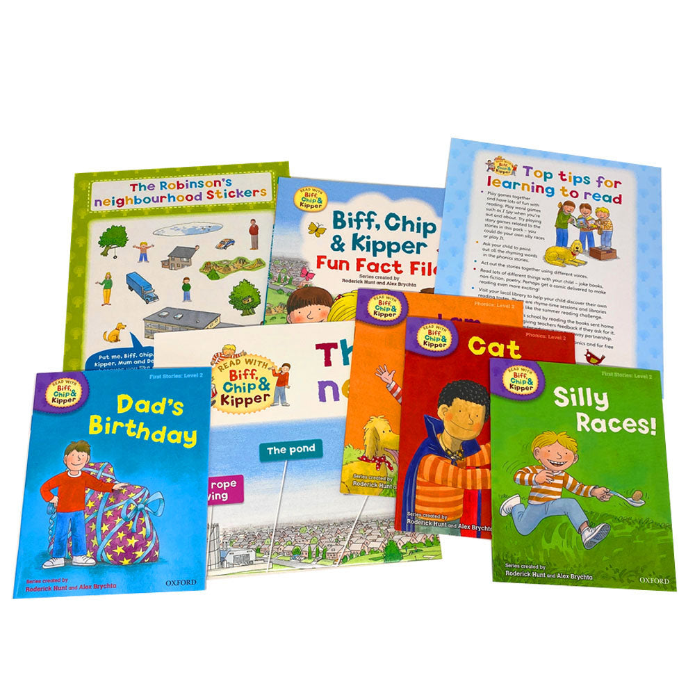 I Can Read with Biff, Chip and Kipper 8 Books Collection Set Dad's Birthday, Sil