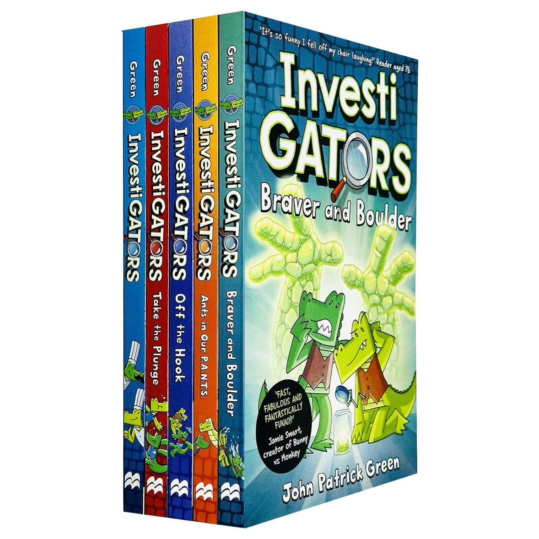 InvestiGators Series 5 Books Collection Box Set (Investigators, Take the Plunge, Off the Hook, Ants in Our P.A.N.T.S. & Braver and Boulder)