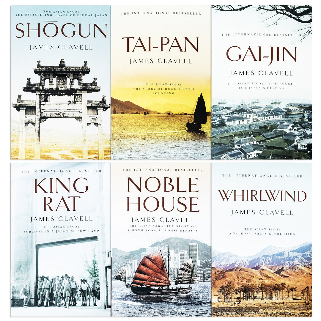 James Clavell Series 6 Books Set (Shogun,Tai-Pan,Gai-Jin,King Rat,Noble House,Whirlwind)