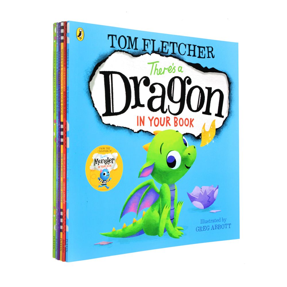 Tom Fletcher Whos in Your Book Collection 3 Books Set (There's a Monster in Your Book, There's a Dragon in Your Book,