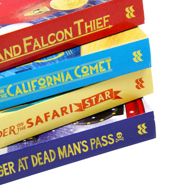 Adventures on Trains 4 Book Collection by M.G. Leonard & Sam Sedgman| Children's Mystery & Adventure Series  Includes Danger at Dead Man's Pass & More