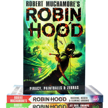Photo of Robin Hood 3 Books Set by Robert Muchamore on a White Background
