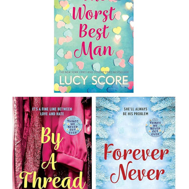 Lucy Score 3 Book Collection Set – The Worst Best Man, By a Thread & Forever Never | Romance Fiction, Love Stories, Humor & Women’s Bestsellers