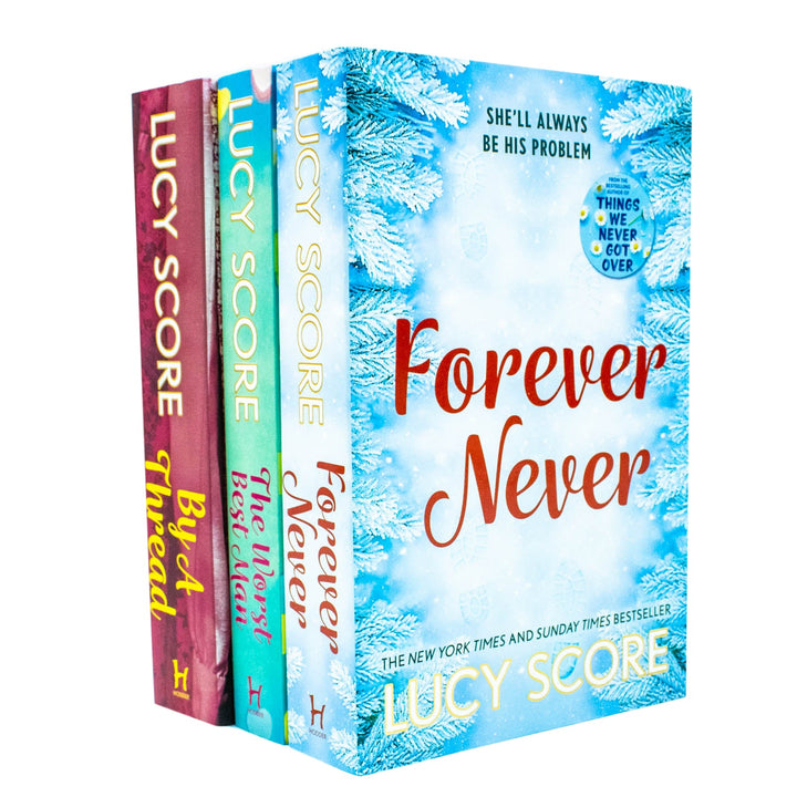 Lucy Score Collection 3 Books Set (The Worst Best Man, By a Thread & Forever Never)