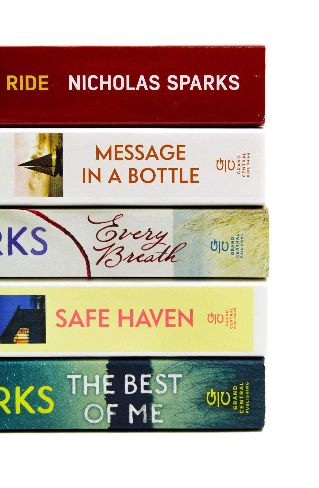 Nicholas Sparks 5 book set 2 ( The Longest Ride, Message in Bottle, Every Breath Safe Haven, The Best of me)