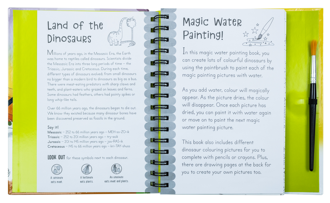 Magic Water Colouring Activity Collection 3 Book Set By Jenny Copper( Wheel & Steel Machines, Farm, Dinosaurs)