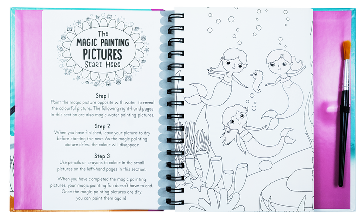 Magic Water Colouring Activity Collection 3 Book Set By Jenny Copper(Horses & Unicorns, Mermaids, Under the Sea)