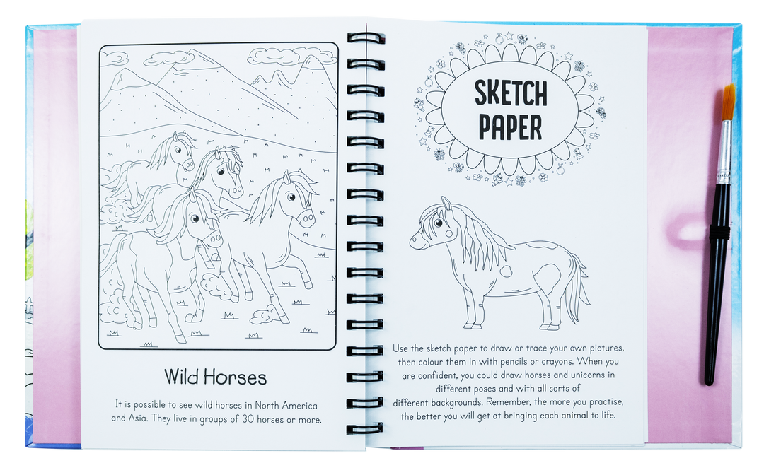 Magic Water Colouring Activity Collection 3 Book Set By Jenny Copper(Horses & Unicorns, Mermaids, Under the Sea)