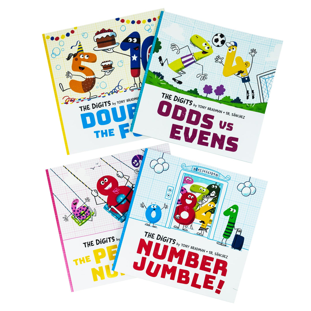 The Digits Series 4 Book Set Collection By Tony Bradman- Paperback