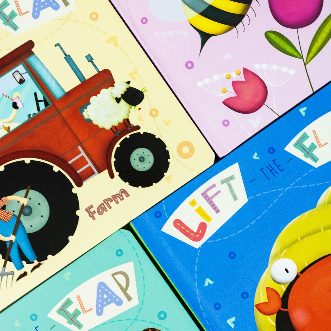 My First Lift the Flap Board Book Collection 4 Books Set (Farm, Sea, Garden, Jungle)