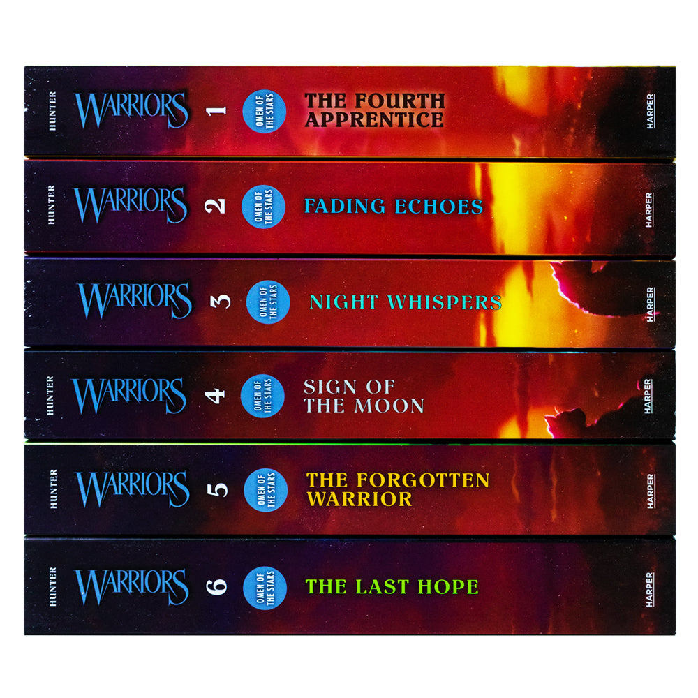 Warrior Cats: Series 4 Omen of the Stars Book 1-6 Books Collection Set By Erin Hunter