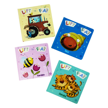 My First Lift the Flap Board Book Collection 4 Books Set (Farm, Sea, Garden, Jungle)