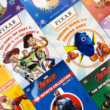 Bulk Buy New Children's Fiction Collection 24 Book Set By DK (Marvel Avengers, Disney Princess, Pixar)