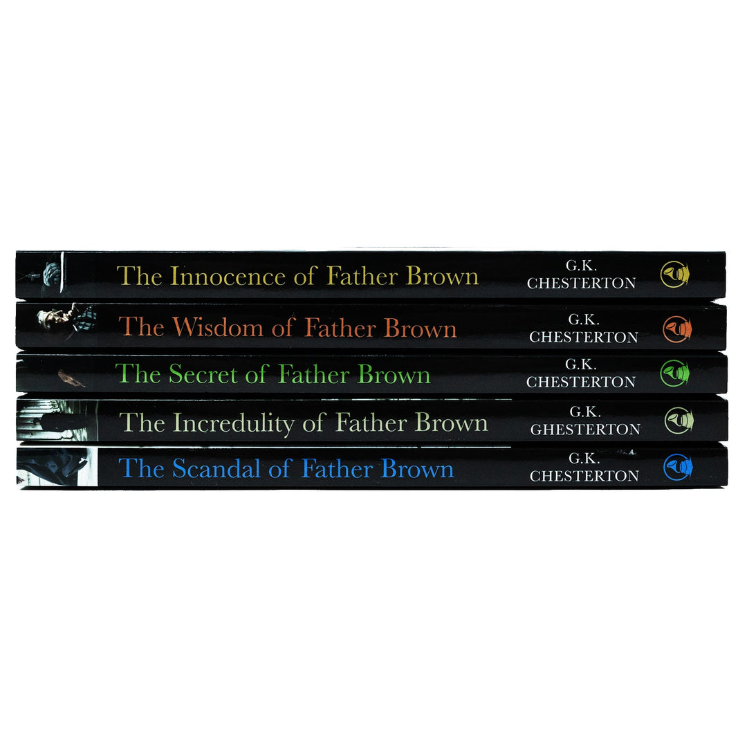 Father Brown Mysteries Collection 5 Books Box Set By G.K Chesterton (Innocence, Wisdom, Incredulity, Secret & Scandal)