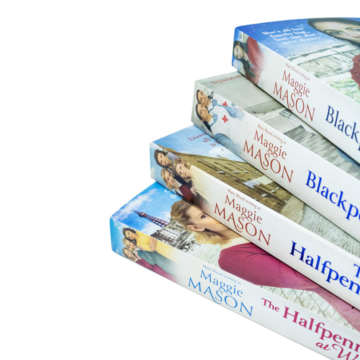 Maggie Mason Collection 4 Books Set (Blackpool's Angel, Blackpool Sisters, The Halfpenny Girls at War, The Halfpenny Girls)