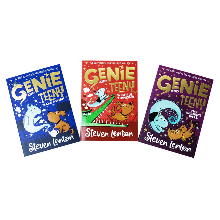 Genie and Teeny Series 3 Books Collection Set By Steven Lenton(The Wishing Well, Wishful Thinking & Make a Wish)