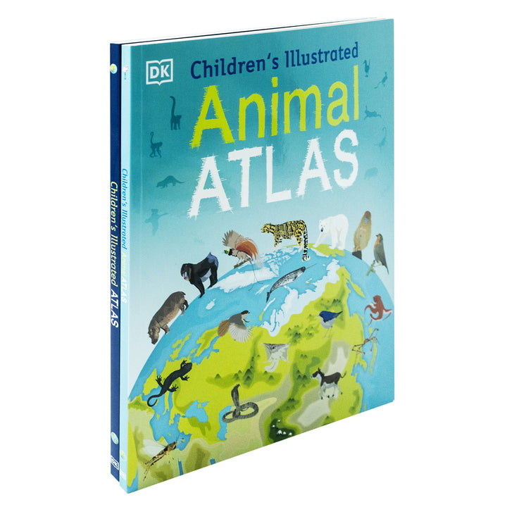 Children's Atlas Collection 2 Books Set By Andrew Brooks, DK (Children's Illustrated Atlas & Children's Illustrated Animal Atlas)