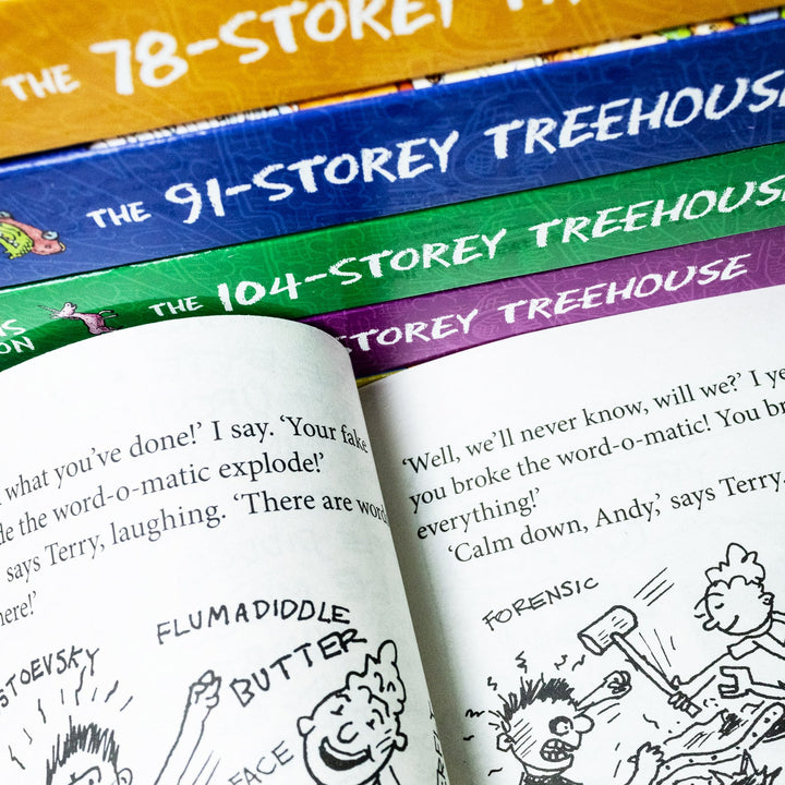 The Treehouse Storey Books 1 - 11 Collection Set by Andy Griffiths (13-Storey, 26-Storey, 39-Storey, 52-Storey, 65-Storey, 78-Storey, 91-Storey, 104-Storey, 117-Storey, 130-Storey, 143-Storey)