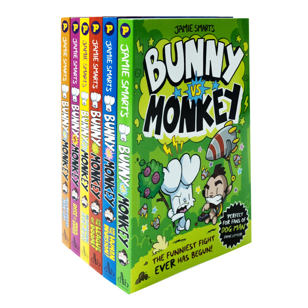 Bunny vs Monkey by Jamie Smart 6 Book Set