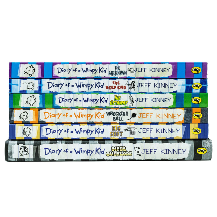 Diary of a Wimpy Kid (Book 12-17) 6 Books Collection Set (The Getaway, The Meltdown, Wrecking Ball, The Deep End, Big Shot & Diper Överlöde [Hardback])